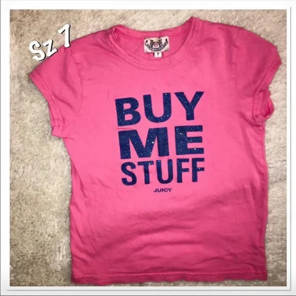 Girls Juicy Couture shirt! Sz 7 - Picture 1 of 4
